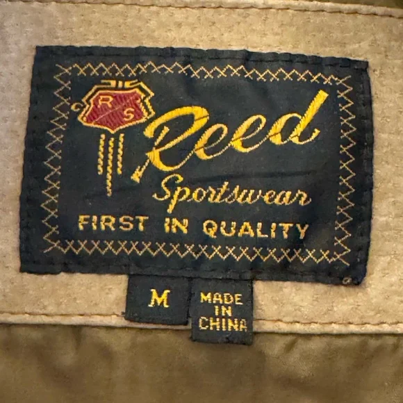 Reed Vintage Suede Leather Bomber Jacket Size M - Picture 15 of 16